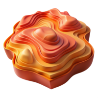 extraordinary traditional Abstract Topographic Art Cutout Warm Colors original png