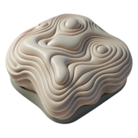 serene traditional Abstract Topographic Contours Isolated on Transparent Background high resolution png