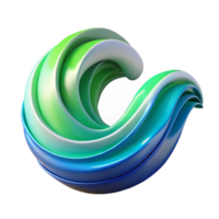 vibrant abstract Abstract Wave Cutout with Soft Lighting Isolated high resolution png