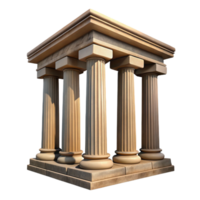 extraordinary vintage Ancient Valley Temple Columns Isolated on Transparent Background authentic png