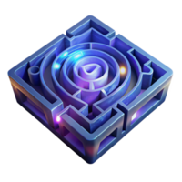 extraordinary abstract Angular Luminari Maze Isolated with Green Glow exclusive png
