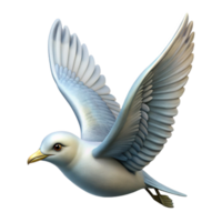 extraordinary minimalist Arctic Bird in Flight Isolated on White high resolution png