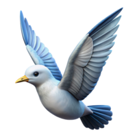 serene modern Arctic Bird in Flight Isolated on White high quality png