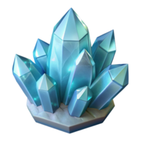 elegant rustic Arctic Crystal Cluster Cutout Glowing Effect Transparent Background original png