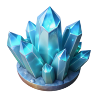 dramatic abstract Arctic Crystal Cluster Cutout Glowing Effect Transparent Background premium png