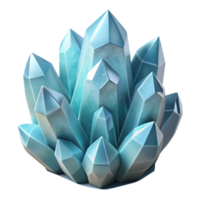 serene modern Arctic Crystal Cluster Cutout Glowing Effect Transparent Background high resolution png