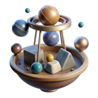 elegant abstract Artificial Gravity Field Holding Objects Isolated genuine png