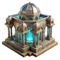 wonderful creative Astral Architect Cutout Illuminated Structure Transparent Background authentic png