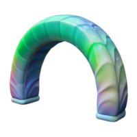 serene abstract Aurora Borealis Arch Cutout Isolated on Transparent Background original png