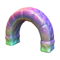 stunning minimalist Auroral Arch Isolated Element with Bright Green Glow genuine png