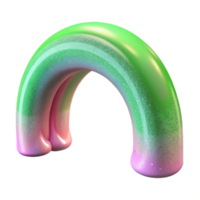 extraordinary abstract Auroral Arch Isolated Element with Bright Green Glow authentic png