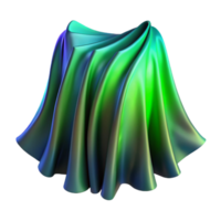 serene modern Auroral Drapery Isolated Luminous Green and Blue png