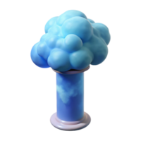 extraordinary modern Baby Blue Smoke Column Transparent Element authentic png