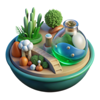 elegant rustic Bio Engineered Ecosystem Isolated Balanced Environment Transparent Background genuine png