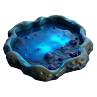 serene traditional Bioluminescent Bay Isolated Blue Glow Effect authentic png