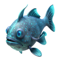 vibrant minimalist Bioluminescent Cavern Fish Isolated with Bright Lighting genuine png