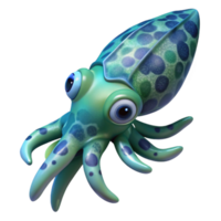 extraordinary minimalist Bioluminescent Cuttlefish Isolated with Camouflage Pattern original png