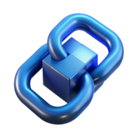dramatic classic Blockchain Technology Links Blue Isolated high resolution png