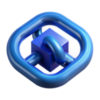 dramatic minimalist Blockchain Technology Links Blue Isolated high quality png