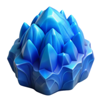 vibrant artistic Blue Fractal Fjord Transparent Background Isolated authentic png