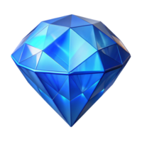 elegant modern Blue Gemstone Sparkle Isolated on Transparent Background premium png