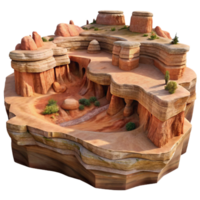 serene abstract Canyon Vista Transparent Background Panoramic Desert View authentic png