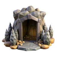beautiful rustic Cavern Entrance Isolated Dramatic Shadows high resolution png