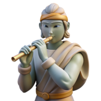 extraordinary abstract Celestial Flute Player Cutout with Dreamy Expression genuine png