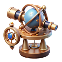 impressive classic Celestial Instruments Isolated Detailed Artwork premium png