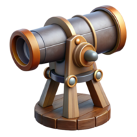 elegant abstract Celestial Observatory Isolated with Telescopic Lens Detail authentic png