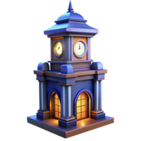 stunning traditional City Clock Tower at Dusk Cutout Isolated authentic png