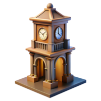 impressive vintage City Clock Tower in Crepuscular Shadows Transparent Background exclusive png