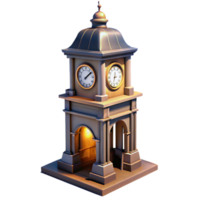 stunning modern City Clock Tower in Crepuscular Shadows Transparent Background authentic png
