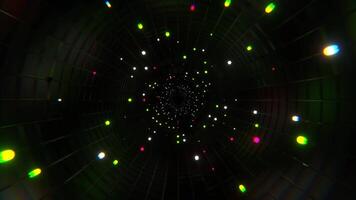White Light Green and Pink Elegant Abstract Corridor with Flashing Light Bulbs Background VJ Loop in 4K video