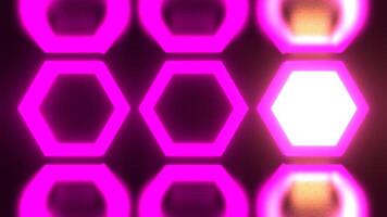 Pink Alternating Flashing Strobes Hexagons Background VJ Loop in 4K video
