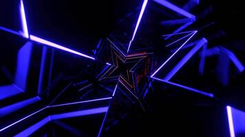 azul e vermelho figurado estroboscópico néon corredor fundo vj ciclo dentro 4k video