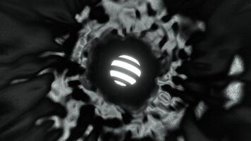White Fantasy Portal with A Glowing Spherical Artifact Background VJ Loop in 4K video