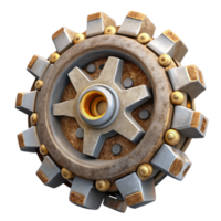 beautiful rustic Clockwork Debris Isolated on Transparent Background high resolution png