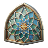 serene vintage Classic Stained Glass Mosaic Transparent Background premium png
