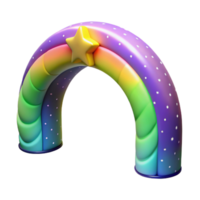 impressive creative Colorful Auroral Arch Cutout Element with Transparent Background authentic png