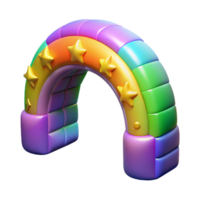 magnificent abstract Colorful Auroral Arch Cutout Element with Transparent Background high resolution png