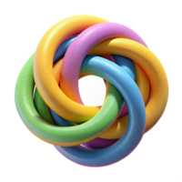 serene abstract Colorful Intertwined Circles Pattern Isolated high quality png