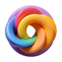 elegant creative Colorful Overlapping Circles Depth Illusion Transparent authentic png