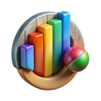 elegant classic Colorful Spectral Analysis Chart Isolated high quality png