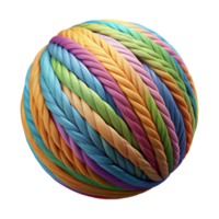 impressive vintage Colorful Yarn Ball Isolated with Transparent Background high resolution png