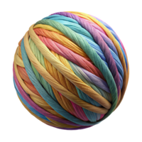 wonderful artistic Colorful Yarn Ball Isolated with Transparent Background png