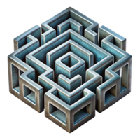 impressive vintage Complex Luminari Maze Pattern Isolated on Transparent Background high quality png