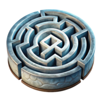 beautiful minimalist Complex Luminari Maze Pattern Isolated on Transparent Background original png