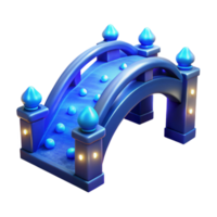 extraordinary modern Cosmic Bridge Transparent Background Illuminated Blue Structure detailed png