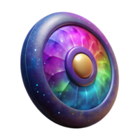 beautiful creative Cosmic Cartwheel with Glowing Edges Transparent Background high resolution png